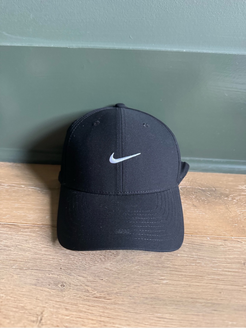 Nike Black Baseball Hat with White Swoosh